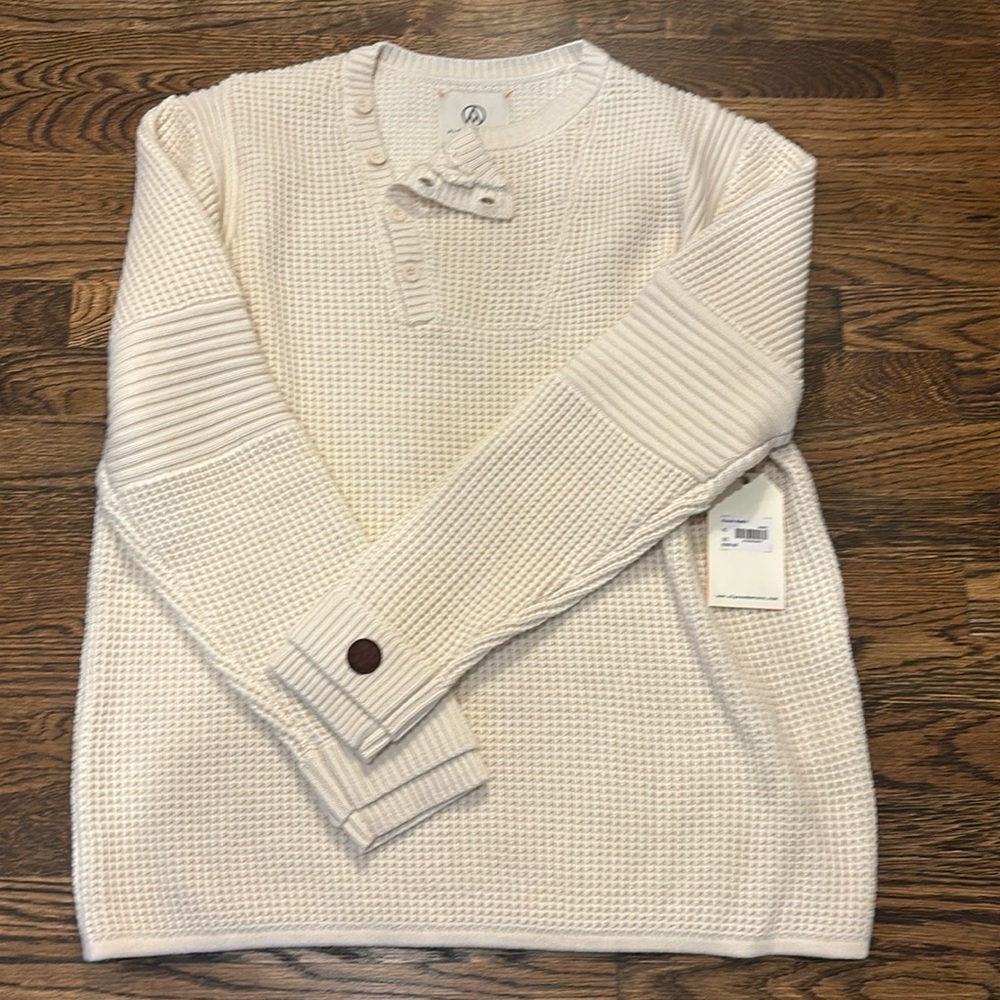 Alps&Meters Waffle Sweater Ivory XL